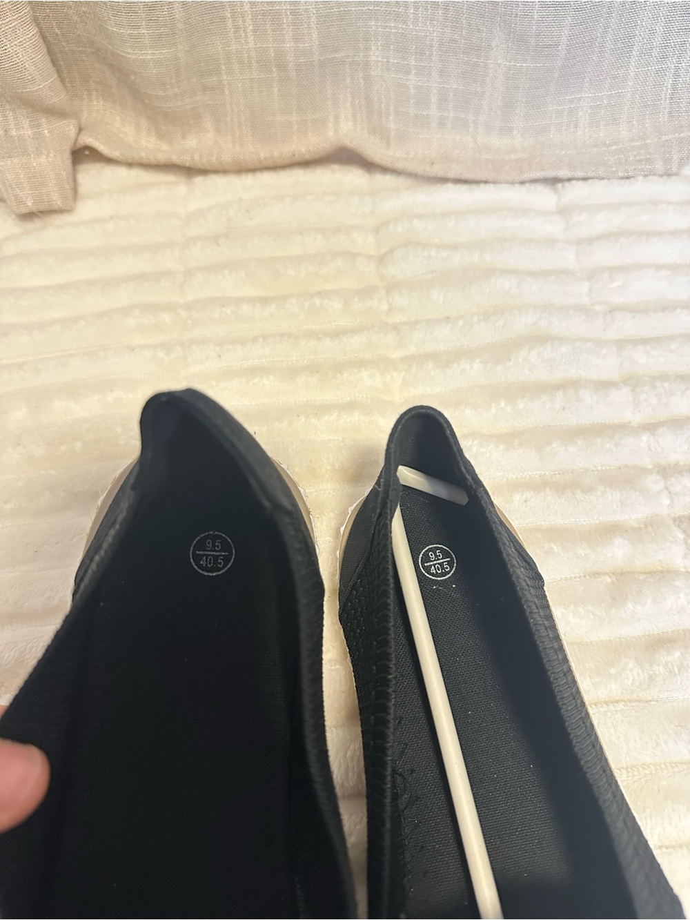 Women’s Black Espadrille Slip-On Shoes - Picture 6 of 6